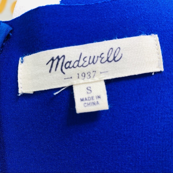 MADEWELL Cobalt Blue Fit Flare Sleeveless Dress - Picture 11 of 12